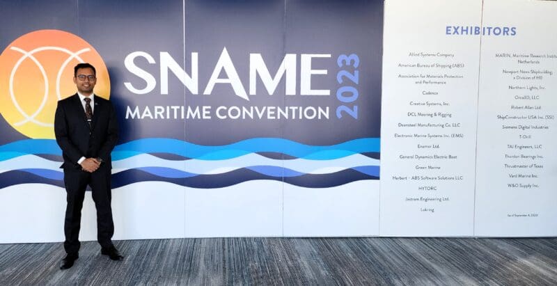 Winner of a prestigious Society of Naval Architects and Marine Engineers scholarship